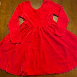 Hanna Anderson Red Long Sleeve Girls Dress Size 8